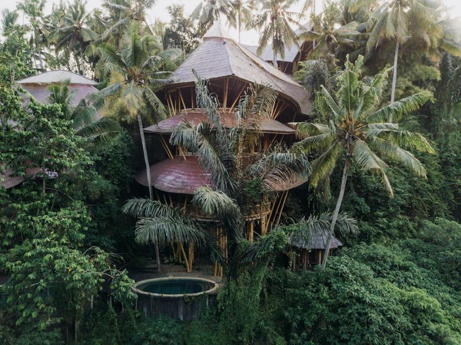 Temple House 3Bds Eco Bamboo House Pool River View Bringkit Exteriör bild