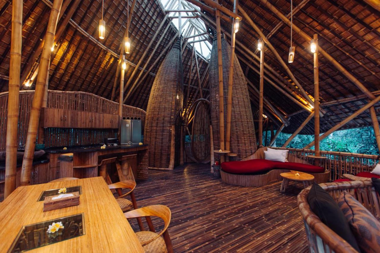 Temple House 3Bds Eco Bamboo House Pool River View Bringkit Exteriör bild